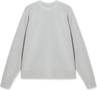 Fortela Harvard Wool Crewneck Sweater with Raglan Sleeve in Melange Grey at Nordstrom, Size Medium Eu