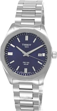 Tissot PRC Quartz Solar-Powered Blue Dial Watch T1514221104100