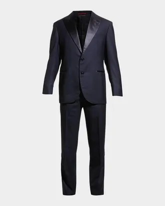 Brunello Cucinelli Men & apos;s Solid Peak-Lapel Tuxedo