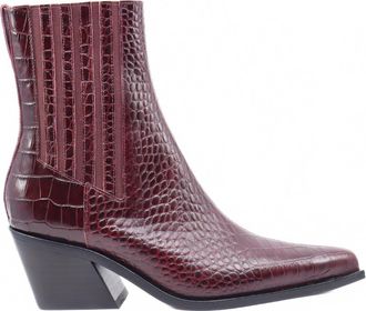 Intentionally blank Womens Hillary Heeled Ankle Boot In Red