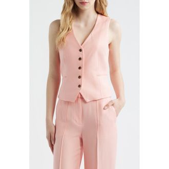 Reiss Magda Slim Fit Vest in Pink at Nordstrom, Size 14 Us