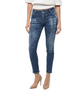 Dsquared2 Blue Skinny Mid Rise Jeans