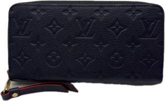 Louis Vuitton Marine Rouge Navy Red Color Leather Long Wallet (Bi-Fold) (Pre-Owned)