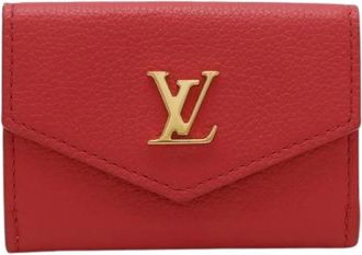 Louis Vuitton Pre-owned Portefeuille Lockmini Leren Portemonnee - Dames - Vintage Accessoires - Rood - ONE Size - Leer - Vintage