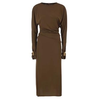 Max Mara Maxi Dresses, female, Brown, Size: L Mstsalvo Dress