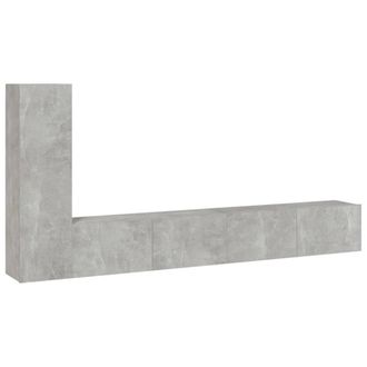 Berkfield Home 3 Piece TV Cabinet Set Concrete Grey Engineered Wood