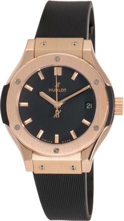 Hublot Classic Fusion Black Dial Ladies 18 Carat Rose Gold Watch 581.OX.1181.RX