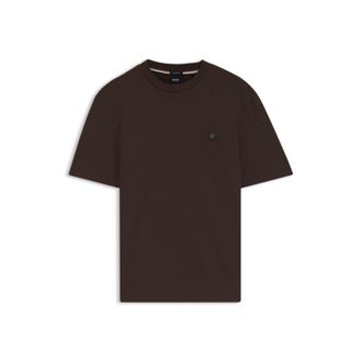 BOSS Cotton T-shirt with Double-B monogram badge