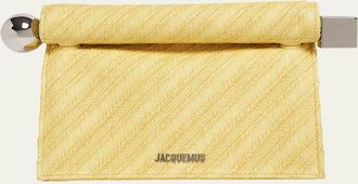 Jacquemus La Pochette Rond Carre Rolled Clutch Bag