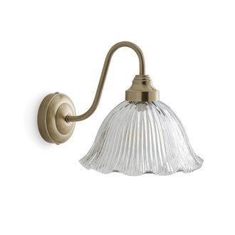 La Redoute Interieurs Wandlamp in geribbeld glas en messing, Iloa