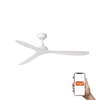 Netlighting Gotland Large 3 Blade Ceiling Fan Matt White Tuya Smart System