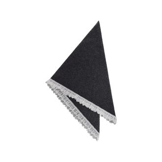 Ganni Lace-trim Wool Scarf