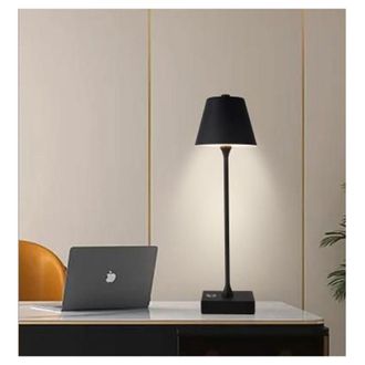 Trade Shop Trade Shop Traesio - Trade Shop - Lampada Tavolo Ricaricabile Usb 10 Watt 3 Colorazione Di Luce Vari Colori D27-3c - Negro