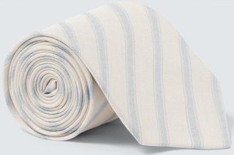 Saint Laurent Striped silk tie