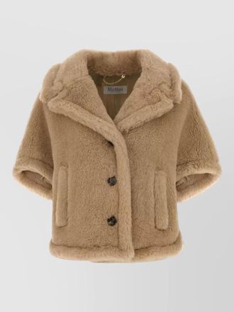 Max Mara alpaca corvino4 cape faux fur texture