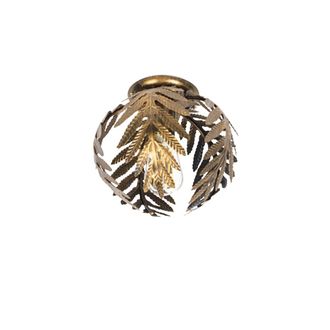 QAZQA Plaf&oacute;n acero oro/lat&oacute;n