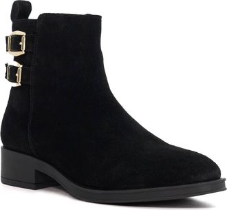 Dune London Womens Ladies Pinehurst - Double Buckle Suede Ankle Boots - Black - Size UK 5