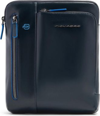 Piquadro i Pad Crossbody Tas - Heren - Schoudertassen - Blauw - ONE Size - Leer - Tassen
