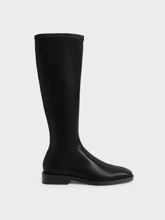 Charles & Keith Sasky Knee High Flat Boots