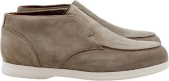 Doucal's Beige Su&egrave;de Desert Boots - Heren - Enkellaarsjes - Grijs - 42 EU - Su&egrave;de - Schoenen