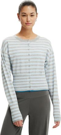 Cotton On Womens Sara Button Cardigan in Grey Marle Seaside Blue at Nordstrom, Size Xx-Small