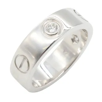 Cartier Silver Clear White Gold (18K) Band Ring (Pre-Owned)