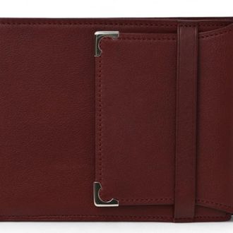 Cartier Bordeaux Leather Wallet (Tri-Fold) (Pre-Owned)