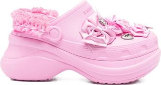 Balenciaga Flower Embellished Mules