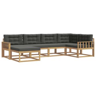 vidaXL Conjunto De Sof&aacute;s De Exterior 5 Pcs Blanco Y Antracita Vidaxl