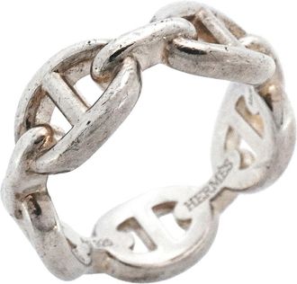 Herm&egrave;s Silver 925 Band Ring (Pre-Owned)
