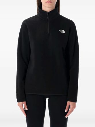 The North Face Glacier Fleece sweater met halve rits - Zwart