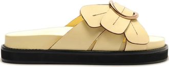 Farm Rio Daisy sandals - women - Leather/Calf Leather/Rubber - 10 - Yellow