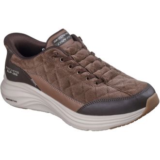 Skechers Contour Foam Cordelux Textiel Heren Bruine Cozycord/Pu Sneakers
