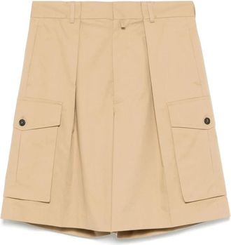 Dries Van Noten Korte Broeken, Heren, Beige, M, Katoen, Piers Tris SH M.w. Broek