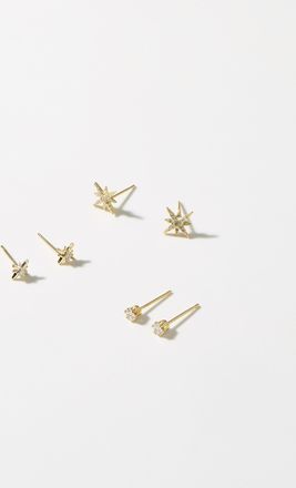 Simons Womens Celestial bodies small earrings Set of 3