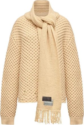 Maison Margiela Round-neck Truien - Dames - Ronde hals truien - Beige - M - Truien & Vesten