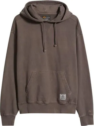 Alpha Industries Essential Cotton Hoodie in Hickory at Nordstrom, Size Xx-Large