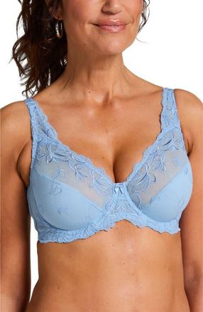 Hunkem&ouml;ller Diva Non-Padded Underwired Bra in Blue at Nordstrom, Size 32Ddd
