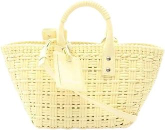 Balenciaga Pre-owned Tote Bags, female, Yellow, Size: ONE SIZE Pre-owned Bistro XS Patent Leather 2way Tote Bag