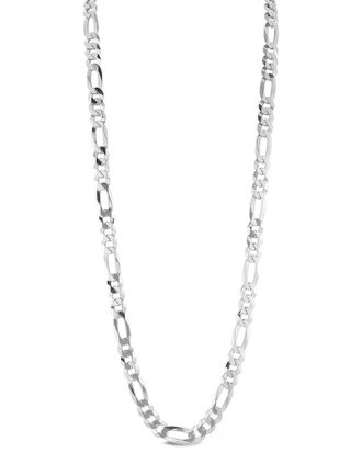 Yield of Men Silver 11mm Figaro Chain Necklace