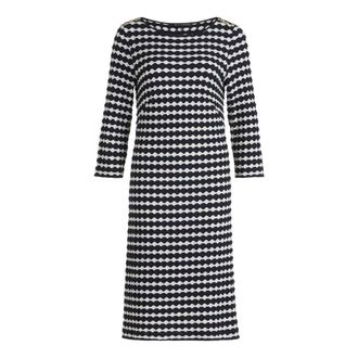 Betty Barclay Kleedjes, Dames, Blauw, S, Elegante jurk met 3/4 mouwen en patroon