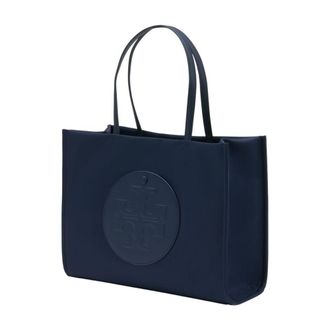 Tory Burch Womens Ella Tote Navy Synthetic