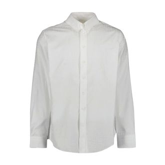 Givenchy Formal Shirts, male, White, L, White Classic Shirt with 4G Print