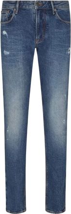 Emporio Armani Slim Fit Denim Blauwe Jeans - Heren - Slim Fit Jeans - Blauw - W36 - Denim - Jeans