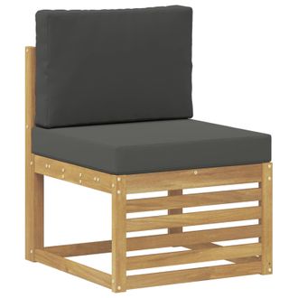 vidaXL Sof&aacute; Intermedio De Exterior Madera De Acacia S&oacute;lida Blanco Vidaxl