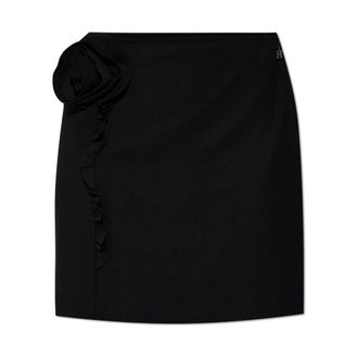 Rotate ROTATE Birger Christensen, Short Skirts, female, Black, Size: XS Short Skirt with Appliqu&eacute;