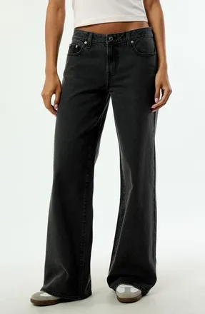 PacSun Nykaela Low Rise Baggy Jeans in Black at Nordstrom, Size 25