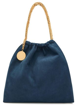 Stella McCartney Stella Mccartney Falabella Mini Drawstring Faux Suede bag - Navy - One Size
