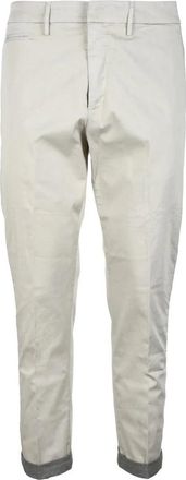 Dondup Beige Slim-Fit Cropped Trousers