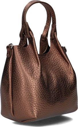 Gianni Chiarini Tassen, Dames, Bruin, ONE Size, Wol, Bronzen Leren Schoudertas DUA 9718